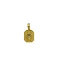 Pingente cruz placa p - banhado a ouro 18k