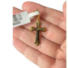 Pingente Cruz Relevo - Banhado a ouro 18k