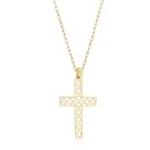 Pingente Cruz Trabalhada Com Corrente Cart er Em Ouro 18k Pingente Cruz Trabalhada Com Corrente Cart er Em Ouro 18k