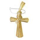Pingente Cruz Trançada Cravejada - Banhado a ouro 18k Pingente Cruz Trançada Cravejada - Banhado a ouro 18k