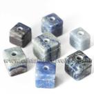 Pingente Cubo de Quartzo Azul Natural para Difusor de Aromaterapia - Pacote com 5 Unidades