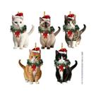 Pingente De Acrílico Em Forma De Guirlanda De Natal Para Gatos, 5 Peças, Enfeite Para Carro,