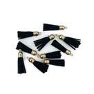 Pingente de Camurça 3cm Preto Enfeite para Chaveiro - 10 unidades Pingente de Camurça 3cm Preto Enfeite para Chaveiro - 10 unidades