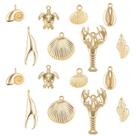 Pingente de charme SUNNYCLUE banhado a ouro 14 quilates, 16 peças para joias de bricolage