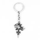 Pingente de chaveiro Final Fantasy Wolf Head Cross para jogadores