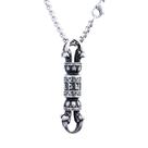 Pingente de colar Mantra Vajra de seis palavras com aço titânio C