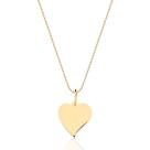 Pingente De Coração Chapa Ouro 18k P7