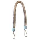 Pingente de Cortina Abraçadeira Bobal com Corda Trançada, na Cor Bege Pingente de Cortina Abraçadeira Bobal com Corda Trançada, na Cor Bege