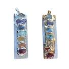 Pingente de Cristal de Selenita 7 Chakras Pedra Natural Dourado e Prata para Equilíbrio- - Hadu Esotéricos e Religiosos