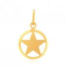Pingente de estrela pentagrama ouro18k.