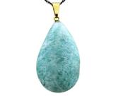 Pingente de Gota de Amazonita Verde Natural com Montagem Dourada - Atacado Pingente de Gota de Amazonita Verde Natural com Montagem Dourada - Atacado