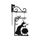 Pingente De Metal Silhueta De Bruxa De Halloween Para Decoração De Festa, Sem Necessidade De