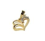 Pingente de ouro 18 k Coração com Pedras