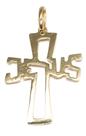 Pingente de Ouro 18 K Crucifixo Jesus .