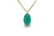 Pingente de ouro 18k com Esmeralda Natural Navete