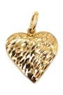 Pingente de ouro 18k coração detalhado
