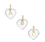 Pingente de Ouro 18k Letra no Cristal Pingente de Ouro 18k Letra no Cristal