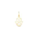Pingente de Ouro 18k Mão Hamsa Vazado