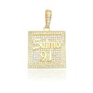 Pingente de Ouro 18k Medalha Salmo 91 Cravejado Banhado a Ouro