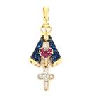 Pingente de ouro 18k Nossa Senhora Aparecida com pingente