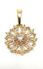 Pingente de ouro 18k Pizza Zirconia Pingente de ouro 18k Pizza Zirconia