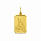 Pingente de Ouro 18K Santo Expedito Retangular - Joia Exclusiva