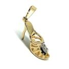 Pingente de ouro 18k Sapato com Pedras