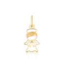 Pingente De Ouro Anjo Vazado Fé Jesus Puro 18k Pm24