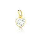Pingente de Ouro Feminino Coração Zircônia Ouro 18k - Piperinas