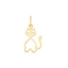 Pingente De Ouro Gato Cat Vazado Puro 18k Pm44 Pingente De Ouro Gato Cat Vazado Puro 18k Pm44