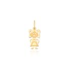 Pingente De Ouro Puro Menina Filha 18k Pm49