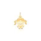 Pingente De Ouro Puro Menina Filha 18k Pm50
