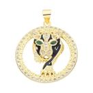 Pingente de Pantera, Leão e Leopardo Banhado a Ouro 18k com Zircônia - Para Joias DIY Pingente de Pantera, Leão e Leopardo Banhado a Ouro 18k com Zircônia - Para Joias DIY