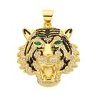 Pingente de Pantera, Leão e Leopardo Banhado a Ouro 18k com Zircônia - Para Joias DIY Pingente de Pantera, Leão e Leopardo Banhado a Ouro 18k com Zircônia - Para Joias DIY