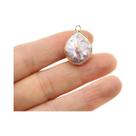 Pingente De Pérola De Água Doce Roxa 14x21mm Em Forma De Gota, Charme Natural Para Joias DIY,