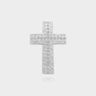 Pingente de Prata 925 Crucifixo 2cm Com Pedras Prata Italiana