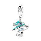 Pingente De Prata Esterlina 925 Série Luminosa Feminina Com Charmes De Vaga-lume, Pata De Elfo E