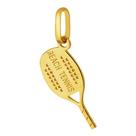 Pingente de Prata Raquete Beach Tennis Revestida em Ouro 18k 15x0.6mm Pingente de Prata Raquete Beach Tennis Revestida em Ouro 18k 15x0.6mm