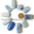 Pingente de Quartzo Azul Difusor Pedra Rolada para Aromaterapia - 5 Unidades - ATACADO