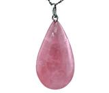 Pingente de Quartzo Rosa Lapidação Gota em Prata 950 - Atacado Pingente de Quartzo Rosa Lapidação Gota em Prata 950 - Atacado
