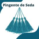 Pingente De Seda Tassel - Franja - Azul Turquesa - Com 20 Unidades - Nybc