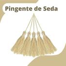 Pingente De Seda Tassel - Franja - Bege Claro - Com 20 Unidades - Nybc