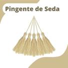 Pingente De Seda Tassel - Franja - Bege Claro - Com 50 Unidades - Nybc
