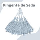Pingente De Seda Tassel - Franja - Cinza Claro - Com 20 Unidades - Nybc