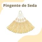 Pingente De Seda Tassel - Franja - Creme - Com 50 Unidades - Nybc