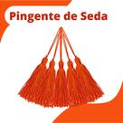 Pingente De Seda Tassel - Franja - Laranja - Com 20 Unidades - Nybc