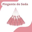 Pingente De Seda Tassel - Franja - Rosa Claro - Com 50 Unidades - Nybc