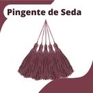 Pingente De Seda Tassel - Franja - Rose Escuro - Com 20 Unidades - Nybc