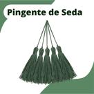 Pingente De Seda Tassel - Franja - Verde Escuro - Com 20 Unidades - Nybc