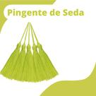 Pingente De Seda Tassel - Franja - Verde Neon - Com 100 Unidades - Nybc